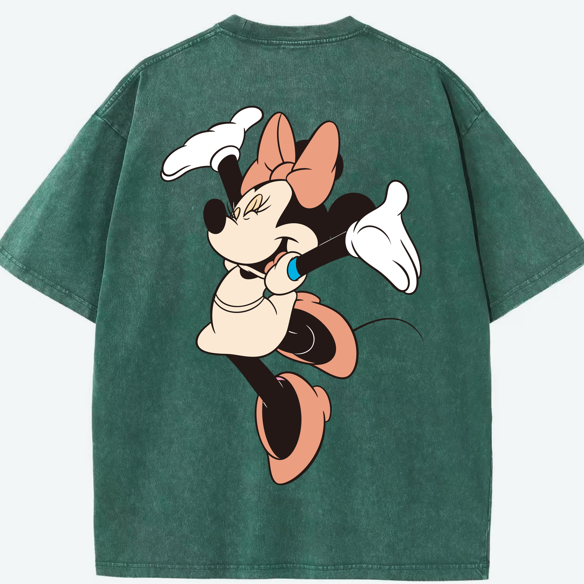 （画像用） ミッキーマウス Mickey Mouse 綿100% ヴィンテージ風 半袖Tシャツ（背面プリント）